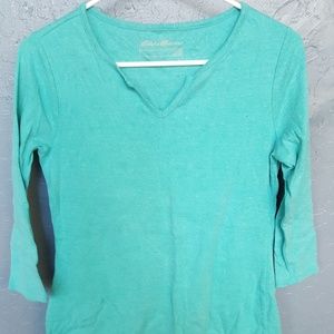 Eddie Bauer teal shirt